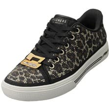 Image of Skechers Slip-ins Arch Fit Arcade Womens Trainers in Black Leopard - 4 UK