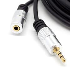 Image of Pro 3.5mm Stereo Jack Headphone Extension Cable Aux Audio Lead Gold-Plated