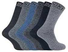 Image of 6 Pack Mens Cotton Thick Padded Hiking Walking HIKE Socks for Boots