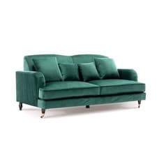 Image of BRAND NEW Penman Emerald Green Velvet 3 Seater Sofa
