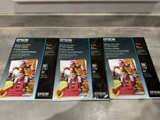 Image of 3x Genuine Epson Value A4 Glossy Photo Paper 183g/m2 50 Sheets Brand New