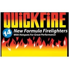Image of Quickfire Firelighters Pack of 14 High Power Fire Starters BBQ Wood Burner