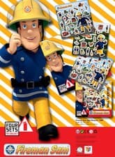 Image of Fireman Sam Stickers Bedroom 4 x A5 Sheets Self Adhesive Wall Stickers Party Bag