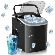 Image of HOMCOM Ice Maker w/ Ice Scoop Basket 12Kg in 24 Hrs 9 Cubes Ready in 6-12Mins