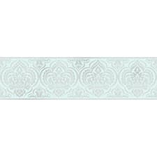 Image of Damask Border Glitter Effect Glitz Glitter Sparkle Shiny Silver Teal Wallpaper