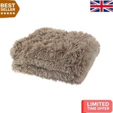 Image of Super Soft Deep Pile Blanket Throw 150x200cm in Vibrant Red - Machine Washable