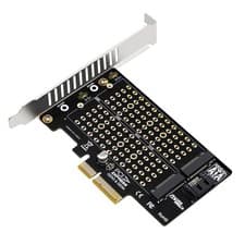 Image of Dual-Bay PCIE to M.2 NVME SSD Adapter M2 NVME to SSD PCI-E Expansion Card