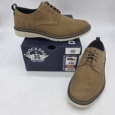 Image of Dockers Elmington Shoes Mens Size 8 Dark Tan Oxford Dress Business Casual