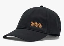 Image of Mens Barbour International Norton Baseball Cap Hat Black OSFM BNWT