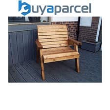Image of Charles Taylor Wooden Garden Large Grand Seat Chair Armchair
