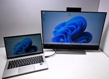 Image of HP E24m G4 24" PC FRAMELESS MONITOR SCREEN Full HD 1080p Web Cam + USB-c Cable