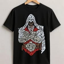 Image of Assassin Creed Inspired Graphic T-Shirt Typography Warrior Streetwear Unisex