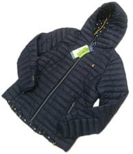 Image of NEW Joules Hooded Showerproof Snug Puffer Jacket Size 12 Navy BNWT