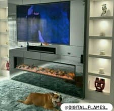 Image of 50 60 72 INCH LED HD+ PANORAMIC NEW THIN BORDER 5cm INSERT ELECTRIC FIRE