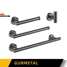 Image of Gunmetal Towel Rack Set 60CM Single Towel Bar 304 Stainless Steel Towel Holder H