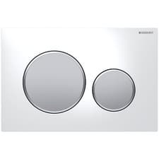 Image of Geberit Sigma 20 Dual Flush Plate White / Matt chrome 115.882.KL.1