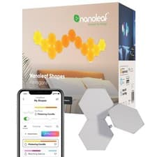 Image of Nanoleaf Shapes Hexagon Expansion Pack 3 LED Smart Light Panels for House Room