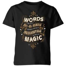 Image of Harry Potter Words Are My Not So Humble Opinion Kids T-Shirt | Black