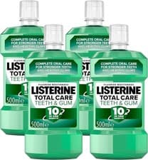 Image of Listerine Total Care Teeth and Gum Mouthwash 500ml (Pack of 4)