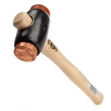 Image of Thor Copper & Hide Hammer Size 4 Dia 50mm polished wooden handle 2380G 03-216