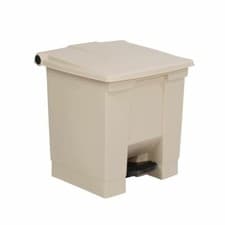 Image of Rubbermaid Step on Container in Beige with Tight Fitting Lid Minimise Odour 30L