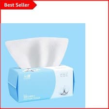 Image of Luxury Cotton Facial Dry Wipes - 100 Count Hypoallergenic Cleansing Solution