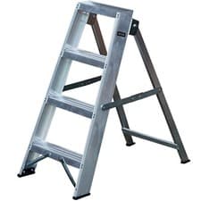 Image of 0.8m Aluminium Swingback Step Ladders - 4 Tread Professional Lightweight Steps