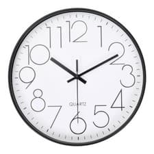 Image of 12" Round Wall Clock Silent Non Ticking Clocks for Living Room Bedroom Kitchen