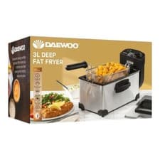Image of DAEWOO 3L Deep Fat Fryer Compact Electric Stainless Steel Non-stick Chip Pan