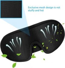 Image of Sleep Mask Super Soft 3D Contoured Cup Sleeping Mask with Adjustable Strap UK