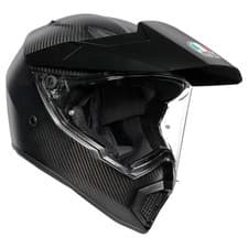 Image of AGV AX9 Plain Motorbike Adventure Touring Helmet Road Legal 22.06 Black Carbon