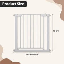 Image of Baby Gate for Stairs Pressure Mounted Auto-Close Door Gate