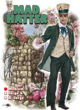 Image of Mens Mad Hatter Alice in Wonderland Fancy Dress Costume - Medium (FD225)