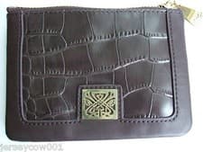 Image of NEW £39 BIBA DANA DARK BROWN LEATHER COIN PURSE