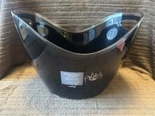 Image of BarCraft Black Acrylic Bottle Drinks Pail Cooler with Two Handles Plastic