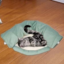 Image of 2 in 1 Cat Bed Play Tunnel and Playing Ball Toys Kitty Training Cat Activity