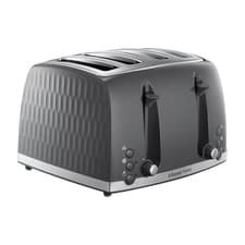 Image of Russell Hobbs Toaster 4 Slice, Honeycomb, Grey, 26073 *Damaged Box*