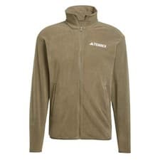 Image of Adidas Terrex Essential Full Zip Fleece Olive Strata