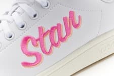 Image of Adidas Stan Smith White and Pink Classic Trainers size: 7.5 7 Men Women BNIB