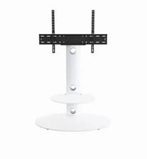 Image of AVF Lugano 800 mm Oval Pedestal TV Stand for 32-65" TVs - White
