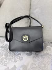 Image of Pure Luxuries London Small Leather Black Shoulder Crossbody Bag BNWOT