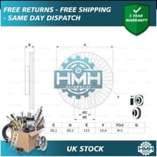 Image of Fits VW Audi Skoda Seat + Other Models HMH Front Brake Disc