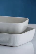 Image of Mason & Cash 24cm White Linear Collection Square Dish NEW & FREE POSTAGE
