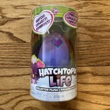 Image of Hatchimals Hatchtopia Life Collector Plush Surprise Egg Purple - New
