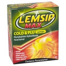 Image of LEMSIP MAX COLD & FLU LEMON - 10 SACHETS (MAX 2 PER ORDER)