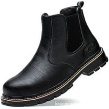 Image of MENS DEALER BOOTS CHELSEA LIGHTWEIGHT LEATHER SAFETY WORK STEEL TOE CAP SHOES SZ