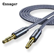 Image of Essager 3.5mm Stereo Jack Audio Aux Braided Cable Male to Male. 0.5m - 5m