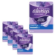 Image of Always Discreet Long Plus Pads 8 - Pack of 5