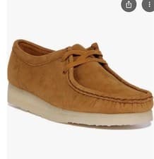 Image of Clarks Originals Ladies WALLABEE Oakmoss Nubuck Leather Shoes UK  6 D / 39.5