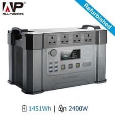 Image of ALLPOWERS Refurbished 2400W Portable Power Station Outdoor Solar Generator Home